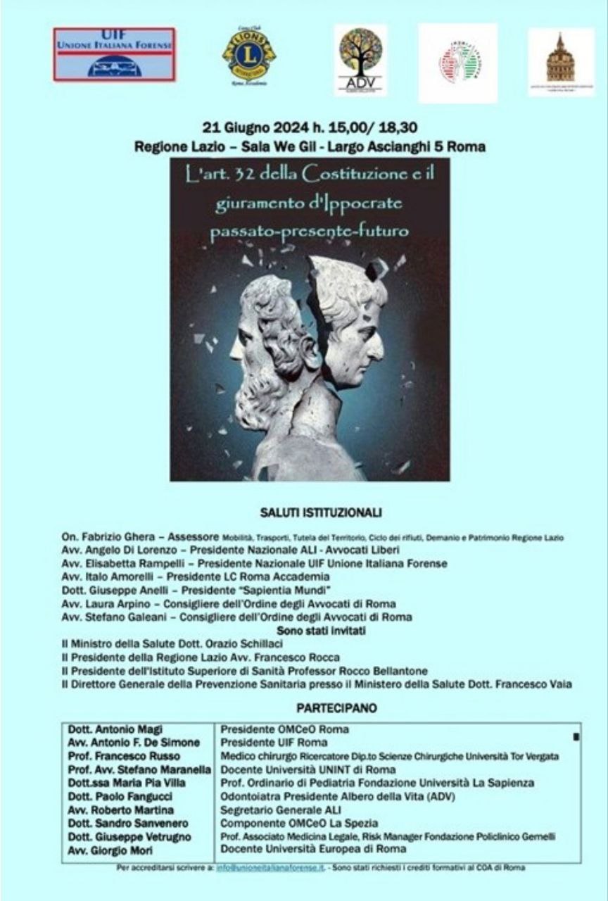 ROMA, 21.6.2024 – LA DEONTOLOGIA DEI MEDICI